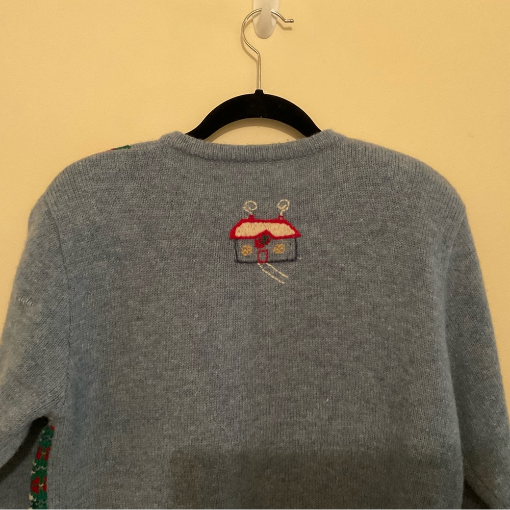 Talbots Med Wool Patchwork Embroidered Granny Squ… - image 5